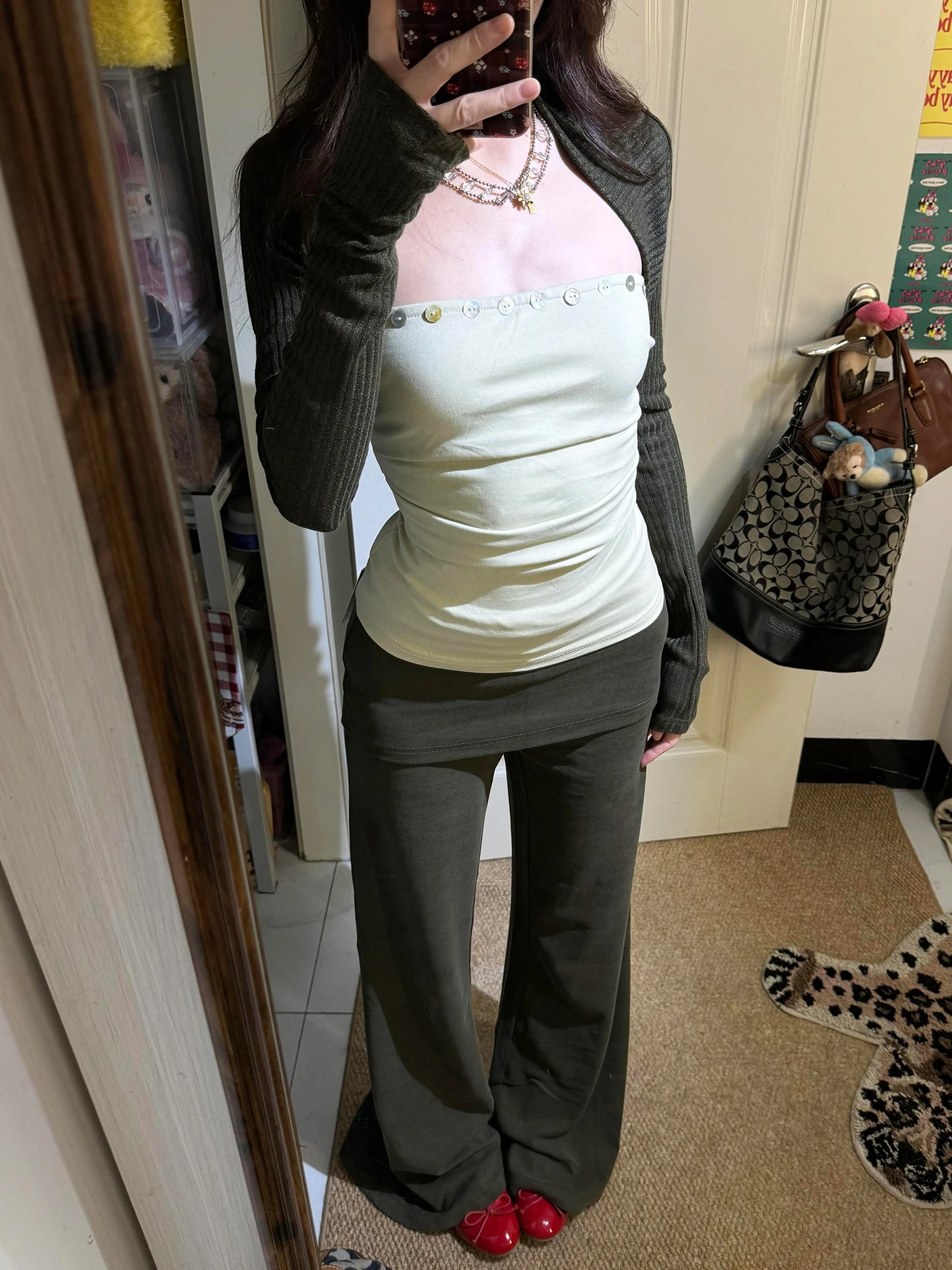 

Комплект FEMPILOT: укороченный топ и накидка, двухсоставный комплект с эффектом похудения, весенняя мода, женские брюки с высокой талией и длинными рукавами