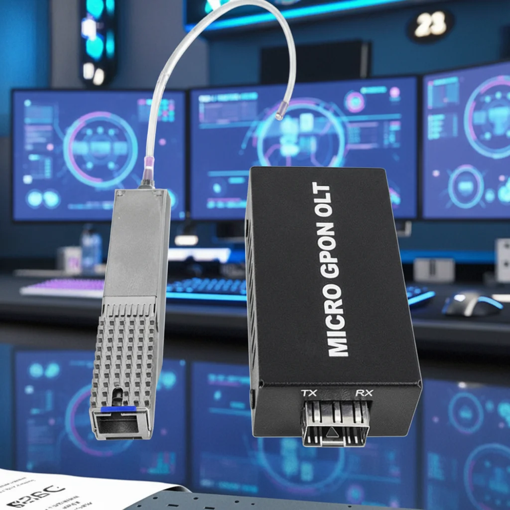 Cost-effective ZISA Micro GPON OLT Stick SFP 1 Port FTTH FTTx 1.25G 2.5G SFP Mini Portable SC/UPC Connector