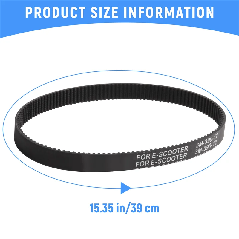 HOES-3Pcs 3M-390-12 محرك حزام دائم سميكة المطاط محرك حزام الملحقات ل دراجة كهربائية E-الدراجة سكوتر دراجة نارية