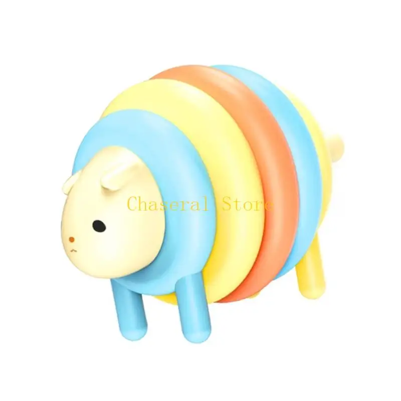 E7ce Sensory Animal Stacker Toy สำหรับเกมการศึกษาการพัฒนาความรู้ความเข้าใจของทารก
