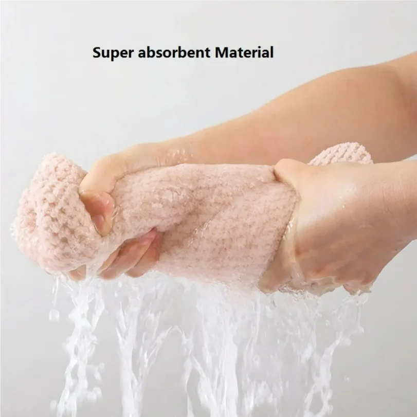 Solid color hair towel Textured dry hair cap 9.8 