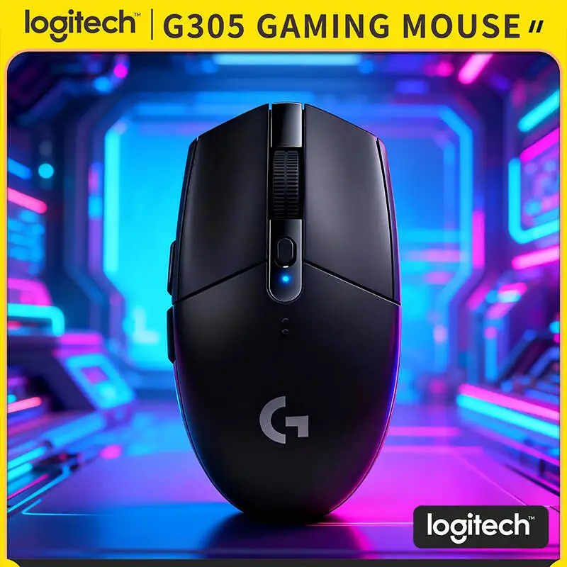

LIGHTSPEED Wireless Gaming Mouse Logitech G305, 1ms Lag-Free, 12000 DPI HERO, 6 Customizable Buttons, 250h Battery 99g
