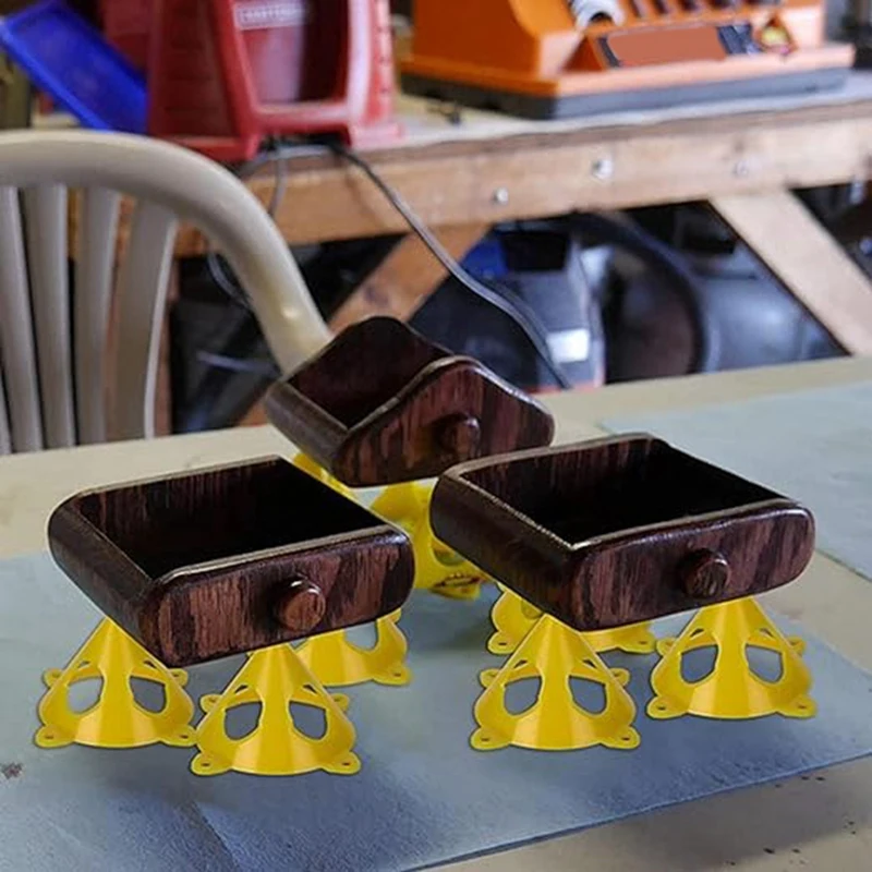 48 pezzi pittore piramide stand mini vernice treppiede antivento barriera a rulli barriera segni per la pulizia della vernice dipinti ad olio durevoli