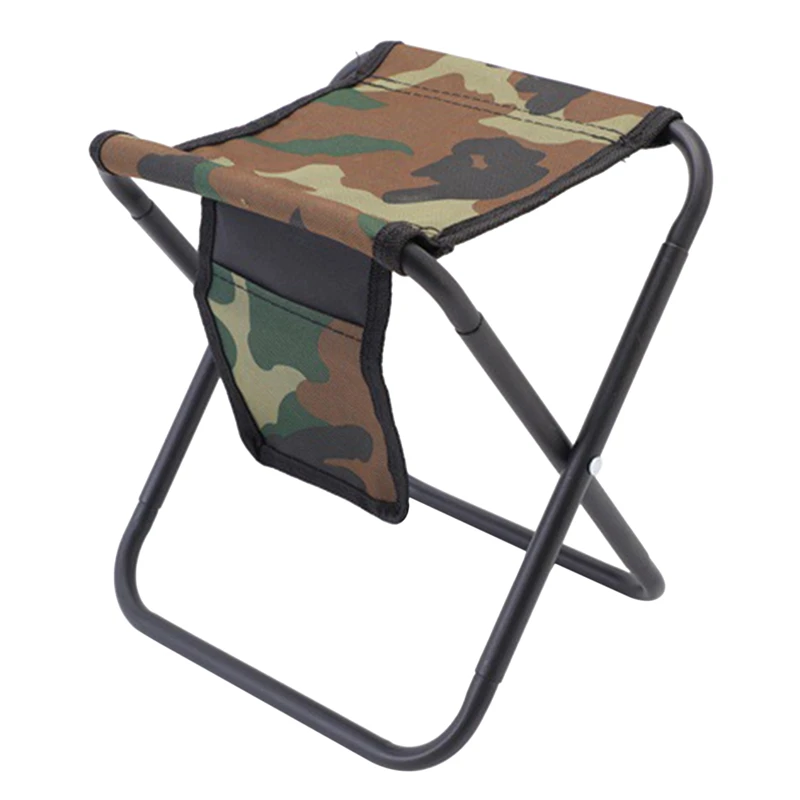 

Mini Portable Folding Stool Camping Fishing Stool For Adult Fishing Hiking Gardening And Beach With Carry Bag Camouflage