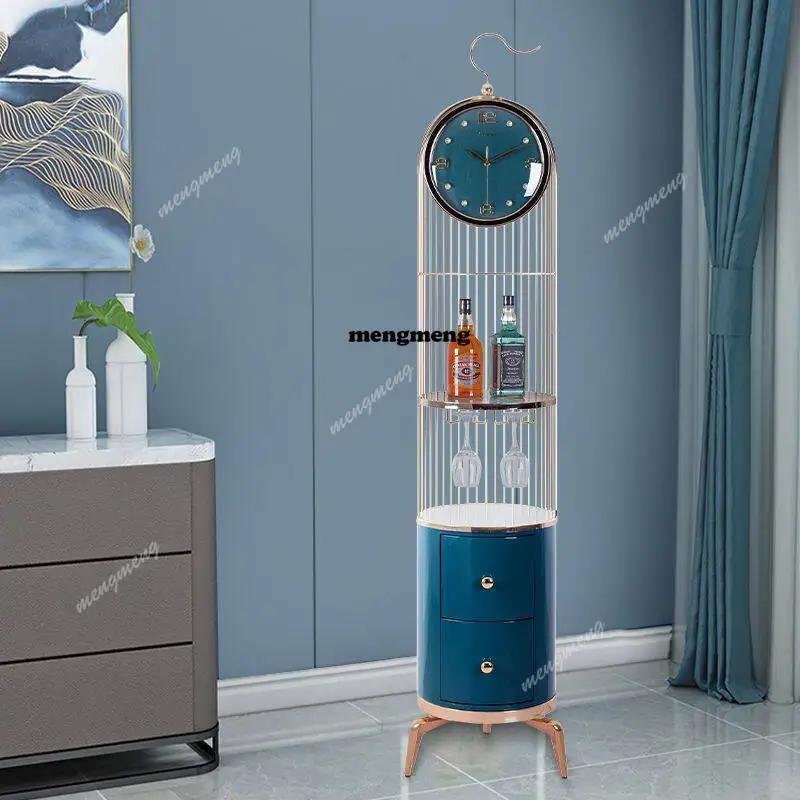 

Light luxury floor clock Modern luxury villa decoration living room vertical clock TV cabinet ornament clock