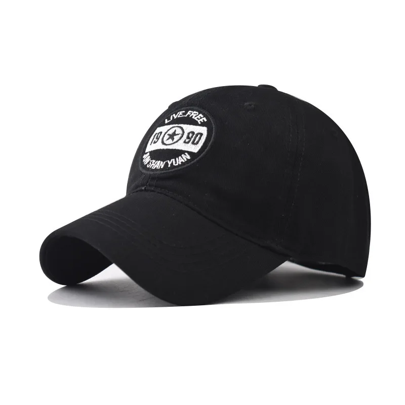 

New Cotton Large Embroidery 1900 Baseball Cap For Men And Women Five-Pointed Star Dad Hat Plaid Fashion Hat Wholesale