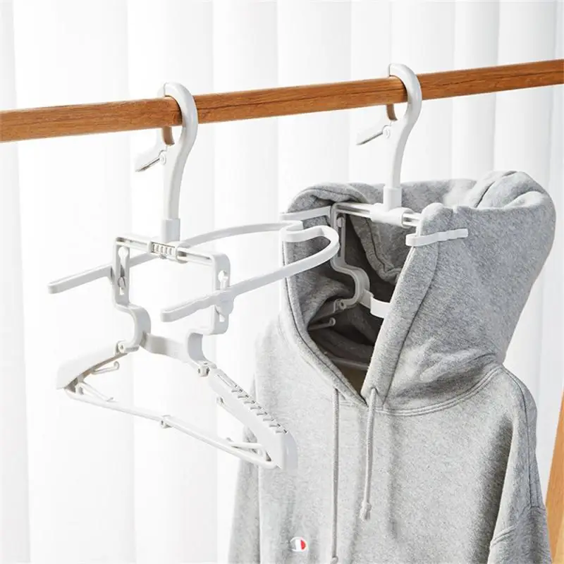 New Hot Hanger for Drying Hooded Coat Sweater Foldable Retractable Non Slip Hanr for Hoodies Dry Rotating Hooded Hanger