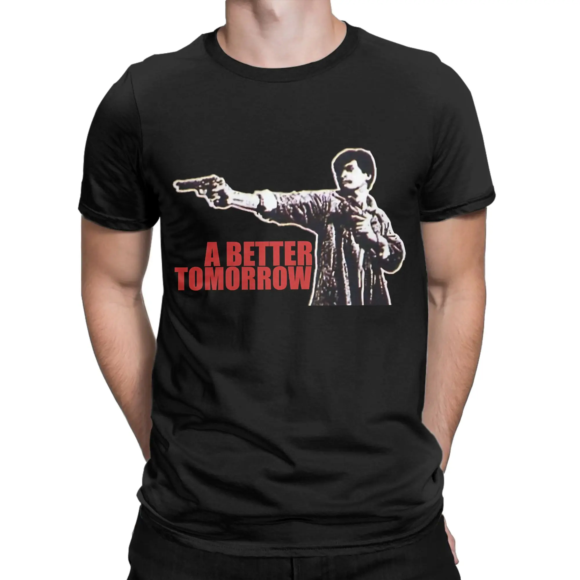 Chow Yun Fat John Woo Ti Lung Leslie Cheung  Action Classic Shirt Funny 100% Cotton T-Shirt A Better Tomorrow Tees Tops For Men