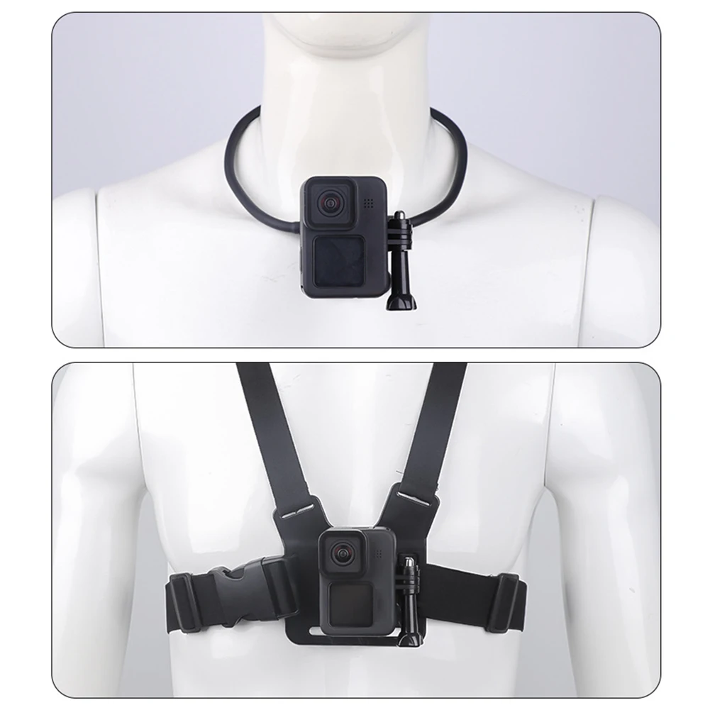 Action Camera Holder 360 Degree Rotation Chest Strap Neck Sports Camera Bracket Easy Installation for Gopro Accessories