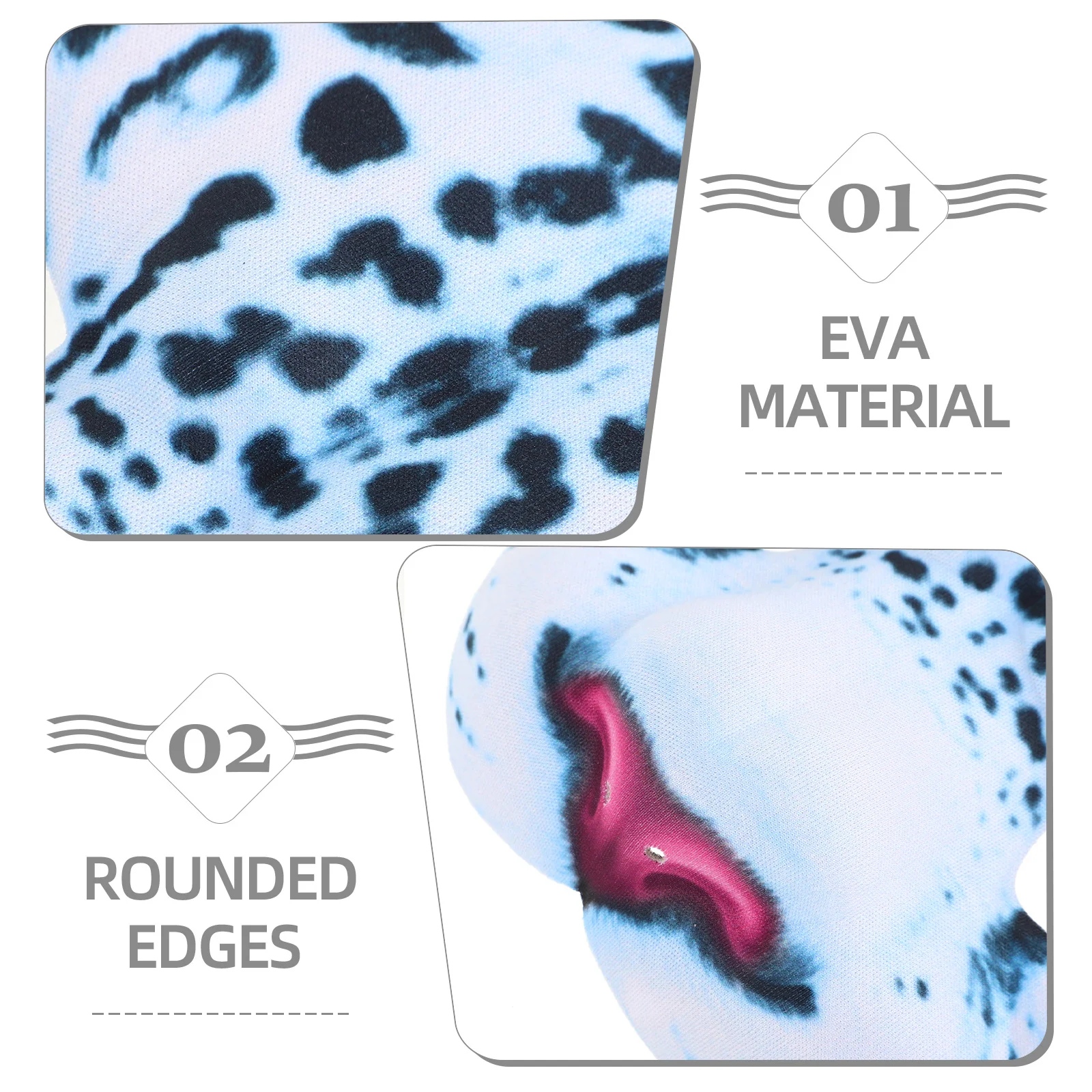 Funny Animal Snow Leopard Half Face Mask EVA for Halloween Carnival Party Masquerade Easter Cosplay Costume 1 Piece