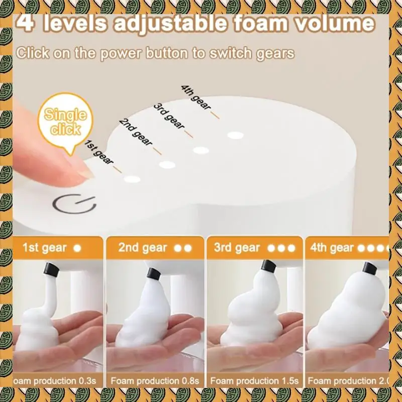 

A77I Автоматический дозатор мыла Бесконтактный дозатор пенного мыла 550 мл USB перезаряжаемый регулируемый дозатор пенного мыла