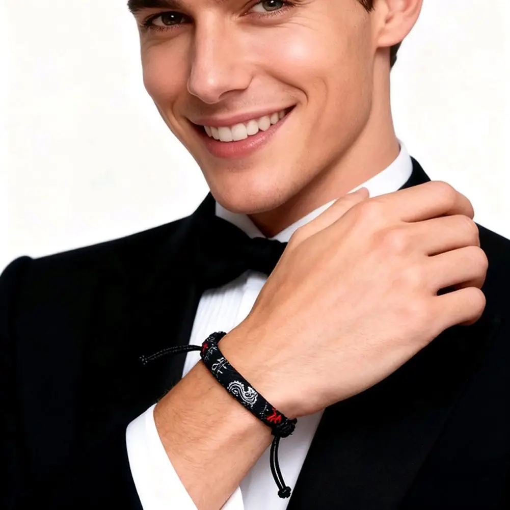 متعدد الألوان نسج البولكا نقطة أنماط أساور للرجل امرأة التقليدية كوفية وشاح أنماط العربية اليد حبل مجوهرات هدايا #5