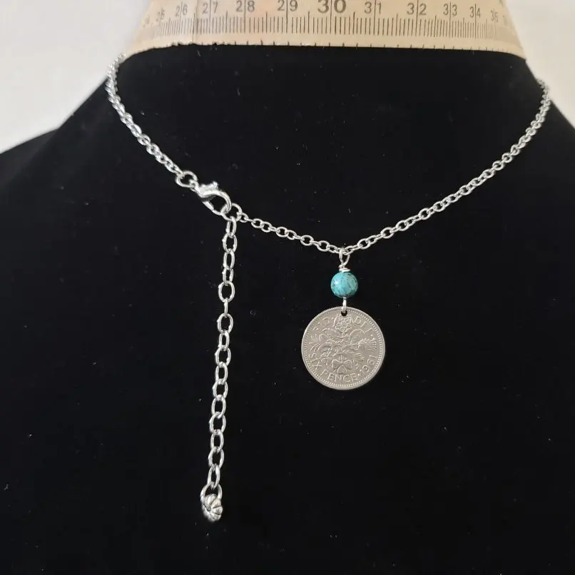 

Copper Stainless Steel Silver Plated Necklace Coin Crescent Circle Shape Round Moon Boho Witch 18inch