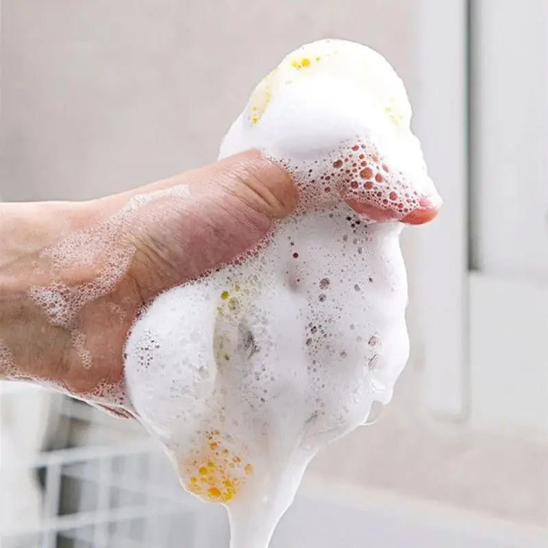 5/10Pcs Dishwashing Sponge Double-sided Dishwashing Brush Pot Scouring Pad Sponge Home Kitchen Cleaning Tool Dishwashing Towel view 5