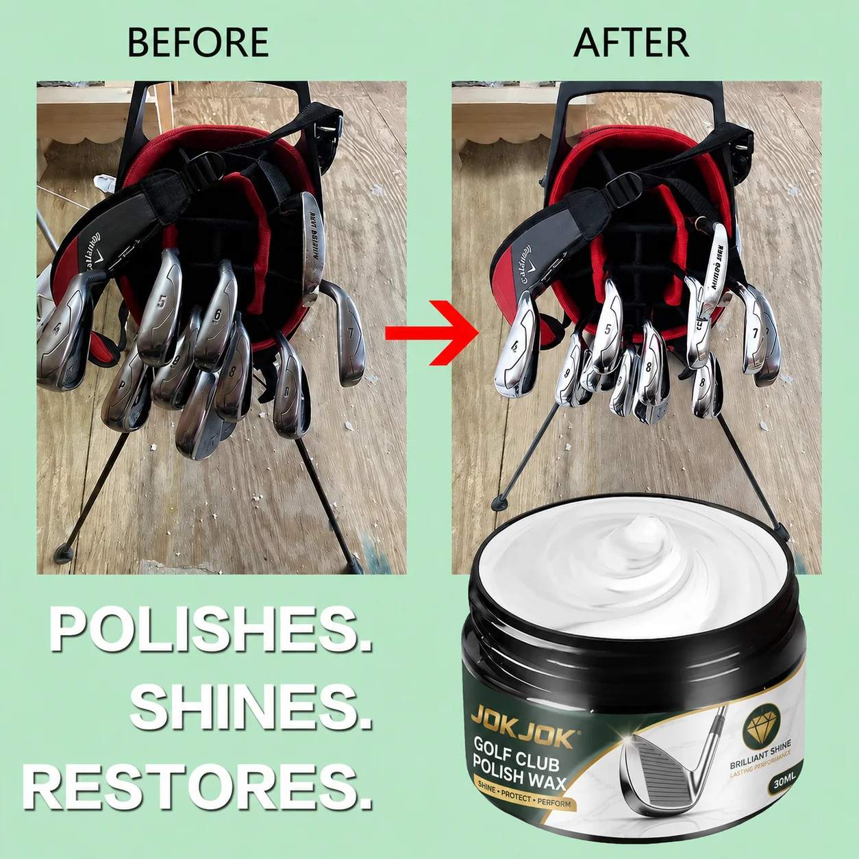 Golf Club Polishing Wax Metal Iron Rust Scratch Remover Shine Restorer Protective Care Paste For Golf Equipment