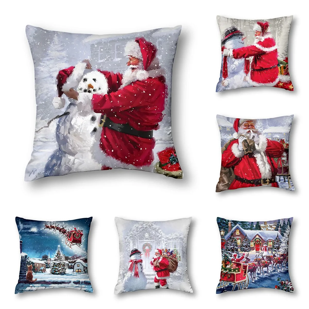 Christmas Decor Cushion Cover Sofa Decor Cushion Cover Bed Decor Pillow Cover Home Decor 40x40 45x45 50x50 60x60cm