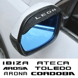 Car Rearview Mirror Rain Eyebrow Auto Accessories For Seat Leon Ibiza Ateca Arona Cordoba Toledo Altea Alhambra Arosa Exeo Mii