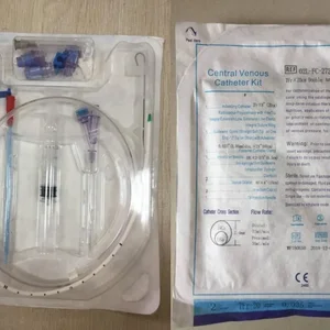 Einweg -Verbrauchsmaterialien CVC Kit Doppel -Lumen -Set des zentralvenösen Katheters 6 Hauptverkäufe Zentralvenöse Katette - №6