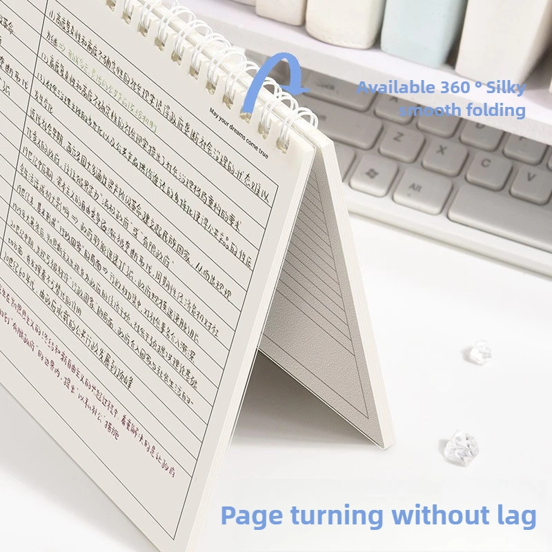 2 أنماط للقيام بقائمة دفتر 120 صفحة 60 ورقة سميكة خط علوي قابل للطي/دفتر شبكي لطلاب الجامعات والاستخدام اليومي للمكتب