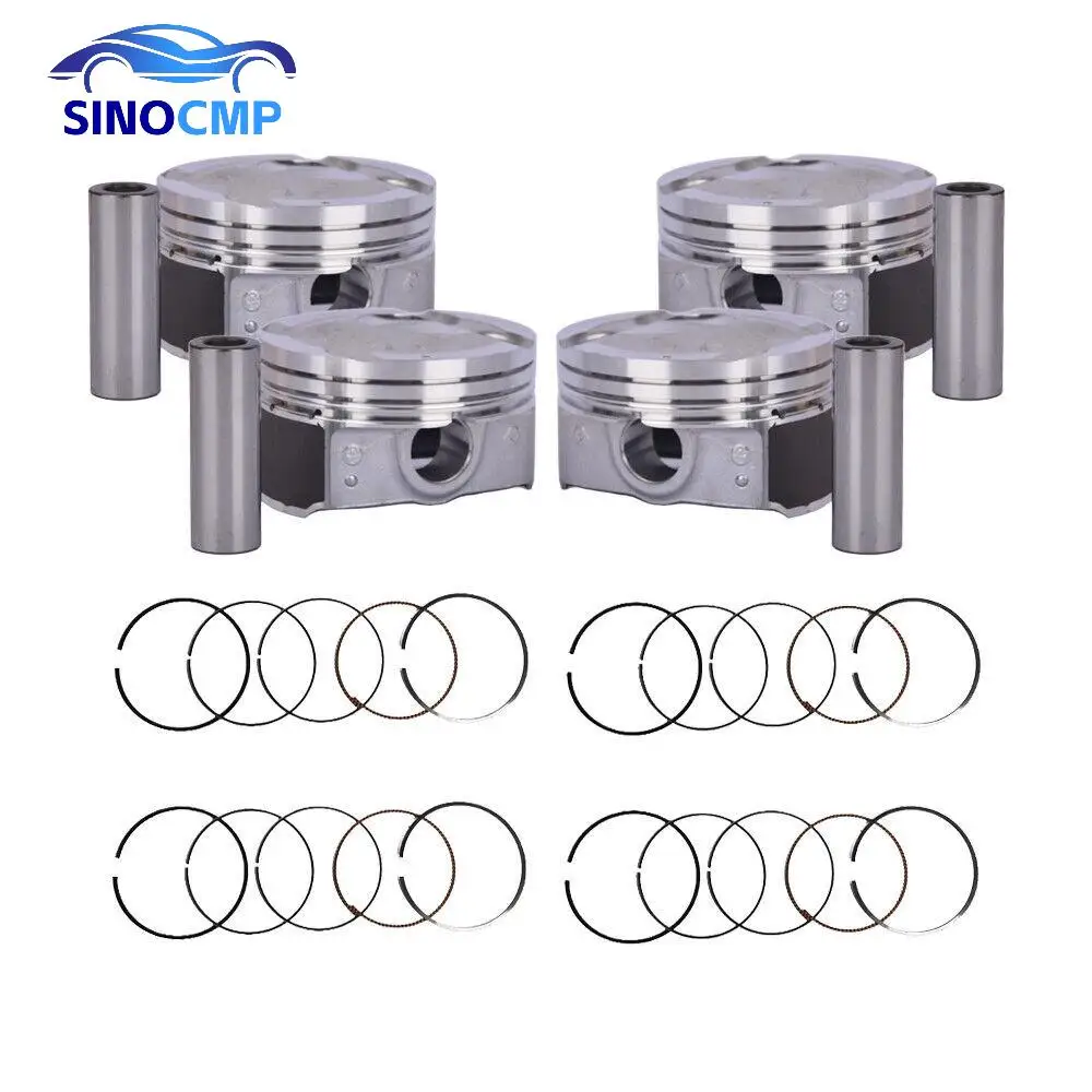 4pcs 23041-2B600 23041-2B610 23041-2B620 Piston & Rings kit FITS Hyundai Kia Accent Rio 1.6L DOHC 2012-2016