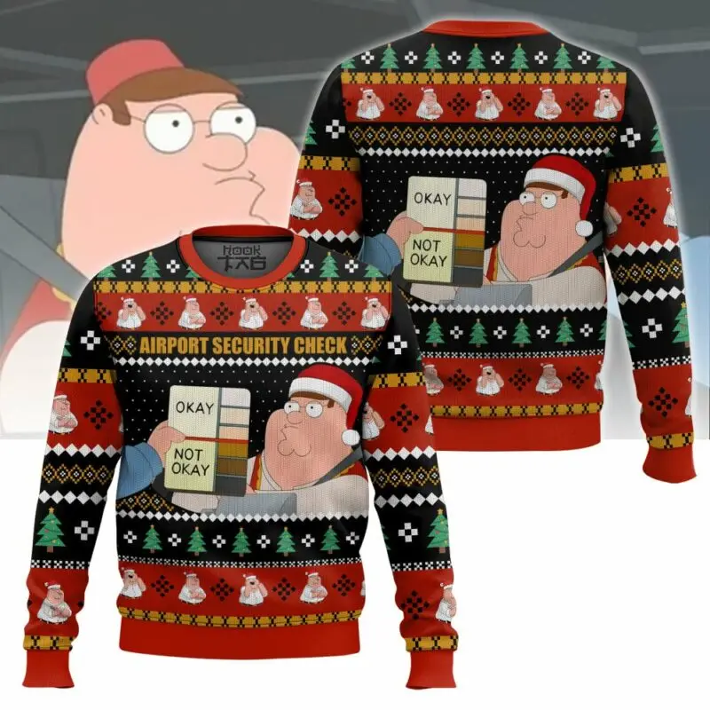 

Security Check Family Guy Ugly Christmas Sweater Funny Holiday Party Pullover Oversized Sweater for Men Women Xmas Gift 2026
