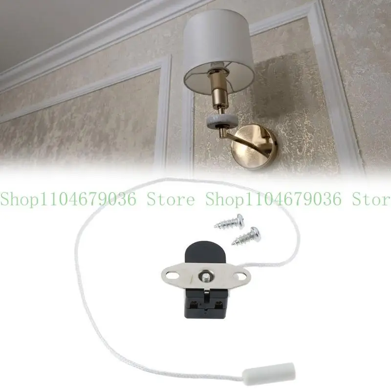 652F Convenient Single Poles Pull Wire Switches Ceiling Fan Light Switches For Table Lamps And Wall Lights 2A 250V