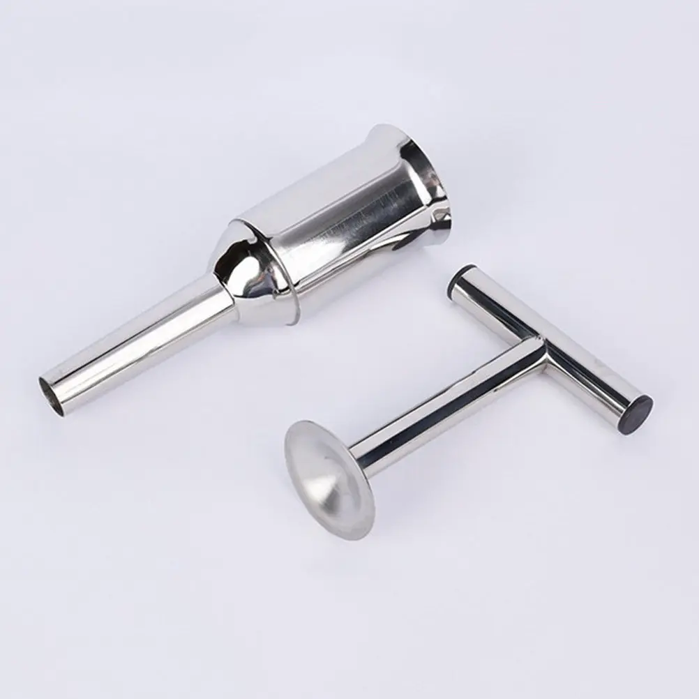 Sausages Meat Processing Equipment Hand Stuffer Silver Manual Filling Tube for Stuffing Tool