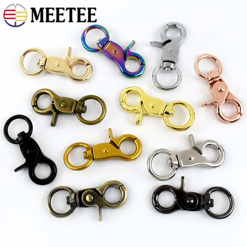 5-30Pcs 13mm Metal Buckle for Bag Strap Swivel Lobster Clasp Webbing Chain Trigger Clip Snap Hook Keychain Carabiner Accessories