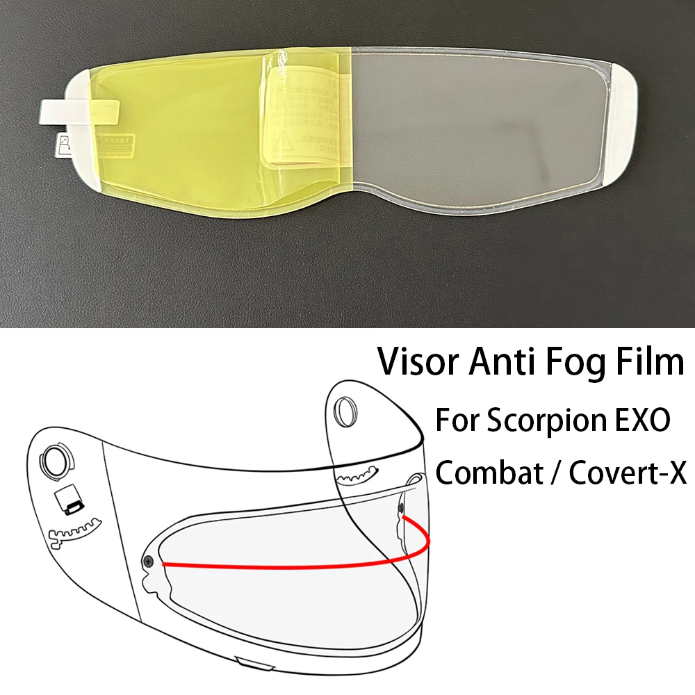 Anti Fog Film For Scorpion EXO Combat / Covert-X Helmets Visor Anti-Fog Sticker Patch Motorcycle Accessories