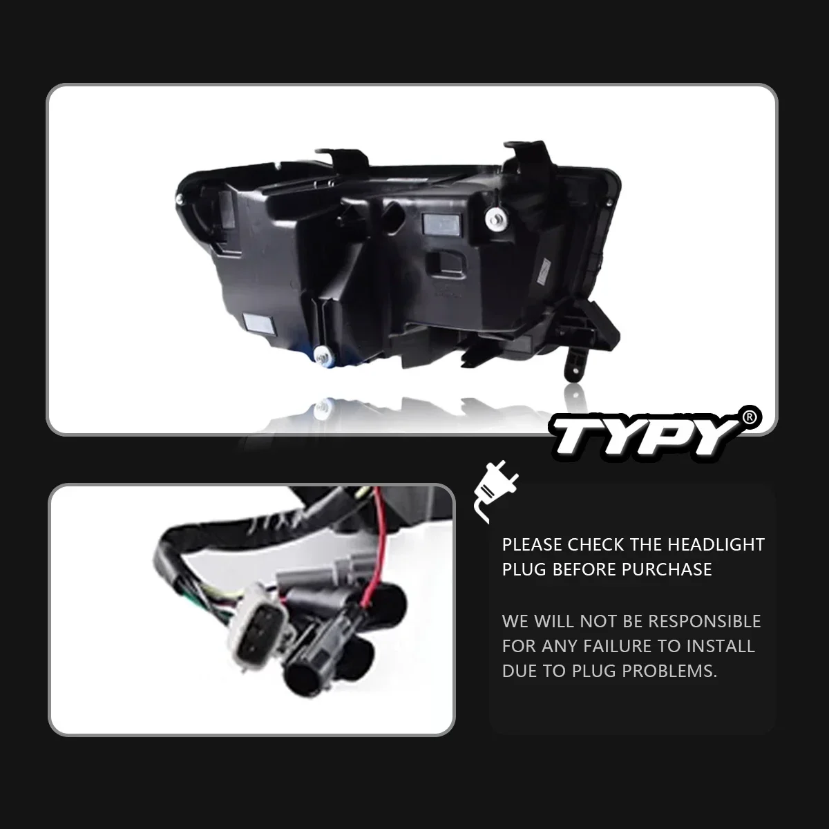 

Автомобильный светильник TYPY для Toyota Sequoia/Tundra, фара 2007-2020, светодиодный проектор, фара DRL, автоаксессуары