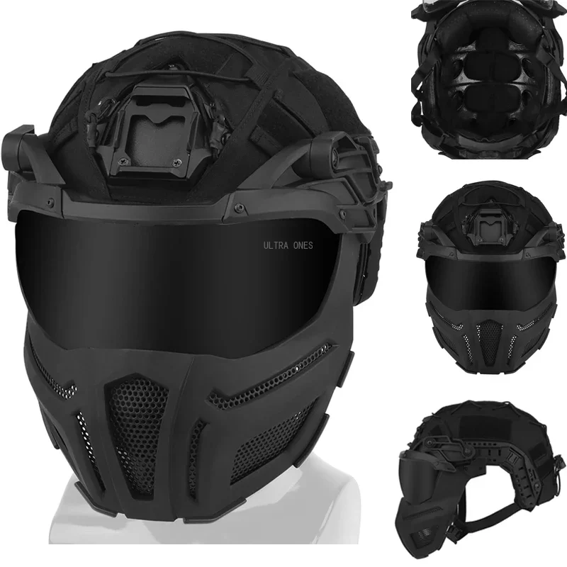 

Tactical Helmet Outdoor Gaming Paintball Wargame Full Covered Helmets Hunting Shooting Impact Resistant Protective FAST Helmets