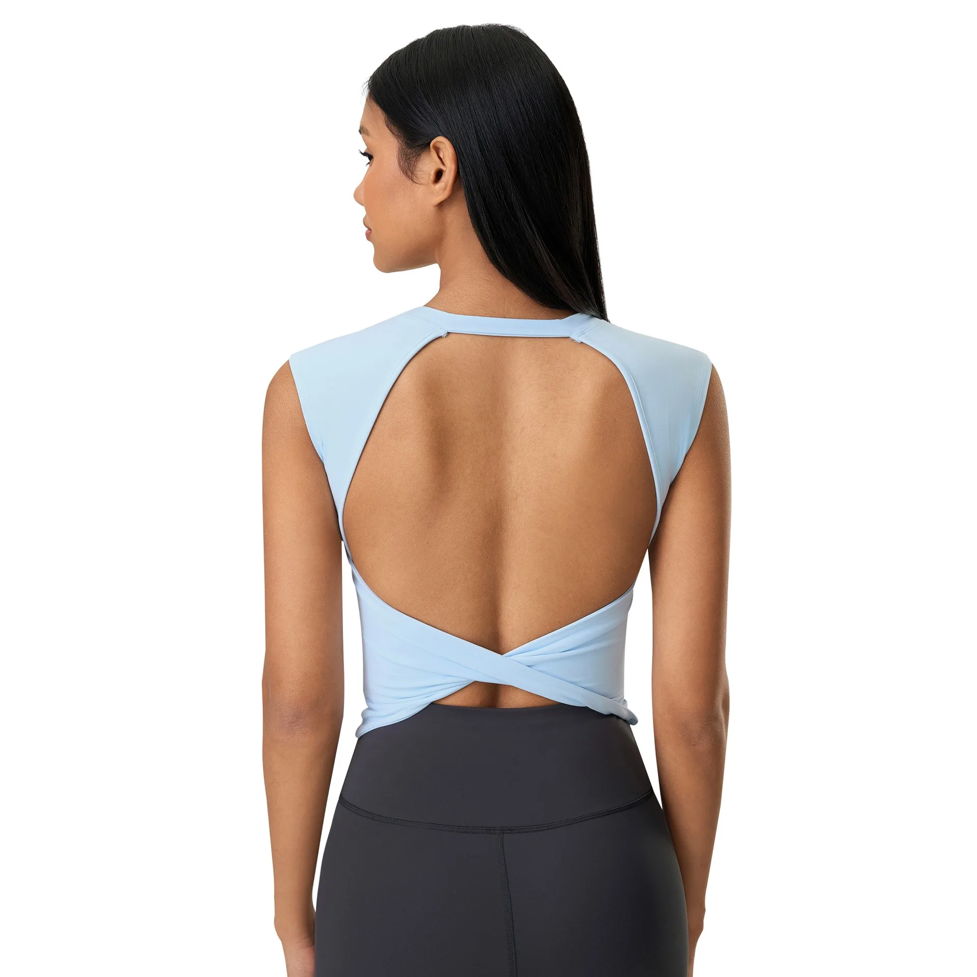 Lemon Quick Dry Yoga Sports Bra Backless Training Top Women's Fitness Clothing Breathable Shock Absorption Gathered Sexy Back