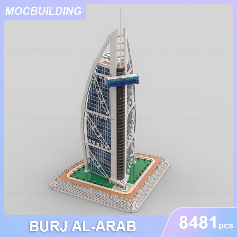 Burj AL-ARAB Architectuur Model Moc Bouwstenen Diy Assembleren Bakstenen Educatieve Creatieve Collectie Kerstspeelgoed Geschenken 8481 Stuks