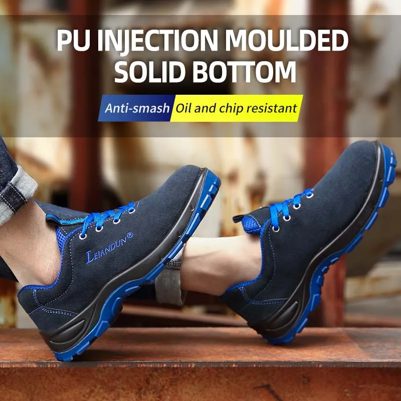 

Leiandun Anti-smashing Anti-puncture Steel Toe Four Seasons Breathable Anti-odour Welding Safety Shoes