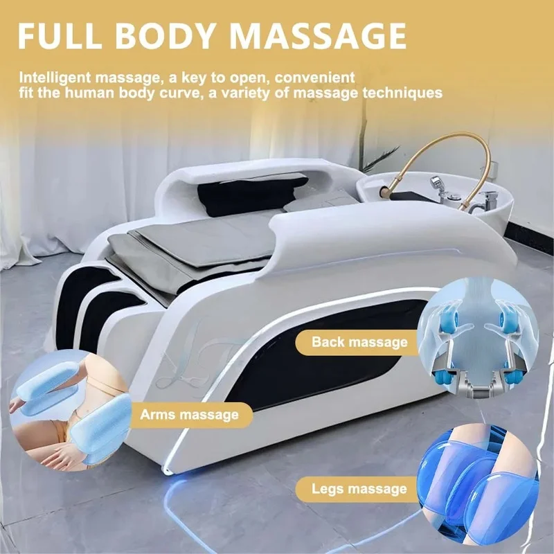 Full-Automatic Intelligent Electric Massage Shampoo Bed Reclining Shampoo Station Head Spa Equipment with Massage Function