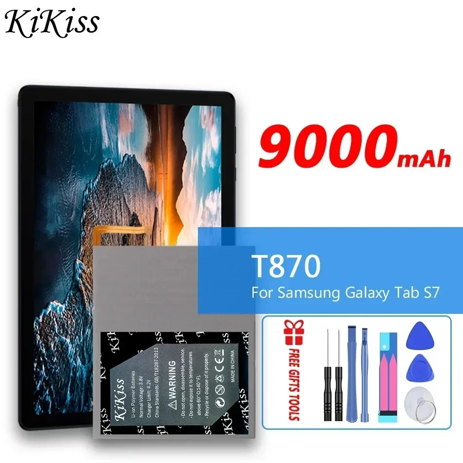 9000mAh KiKiss Powerful Battery T870 (EB-BT875ABY) For Samsung Galaxy Tab S7 SM-T875 Laptop Batteries