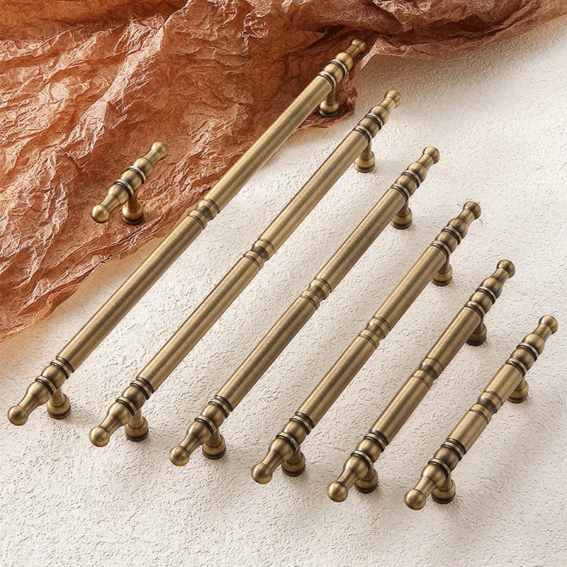 Shoe Cabinets Pulls Bronze Handles Nordic Solid Brass Hardware Furniture Handles for Wardrobe and Drawer Kitchen Cabinet Handles
