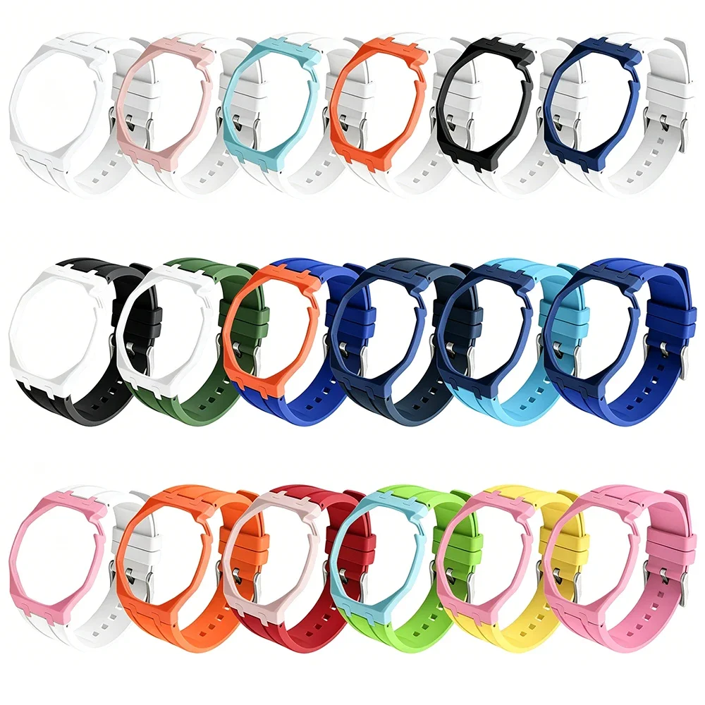 Bioceramic FKM Rubber Strap For AP x Swatch Royal POP  2-in-1 Integrated Case Band Premium Sport Protective Watch Strap
