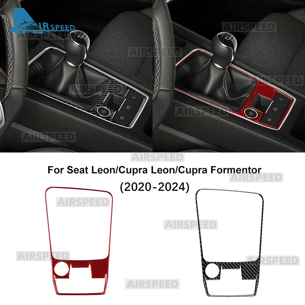Weichen Carbon Faser Aufkleber Für Seat Leon MK4 Cupra Leon Cupra Formentor 2020-2024 Automatische Schaltgetriebe Auto gangschaltung