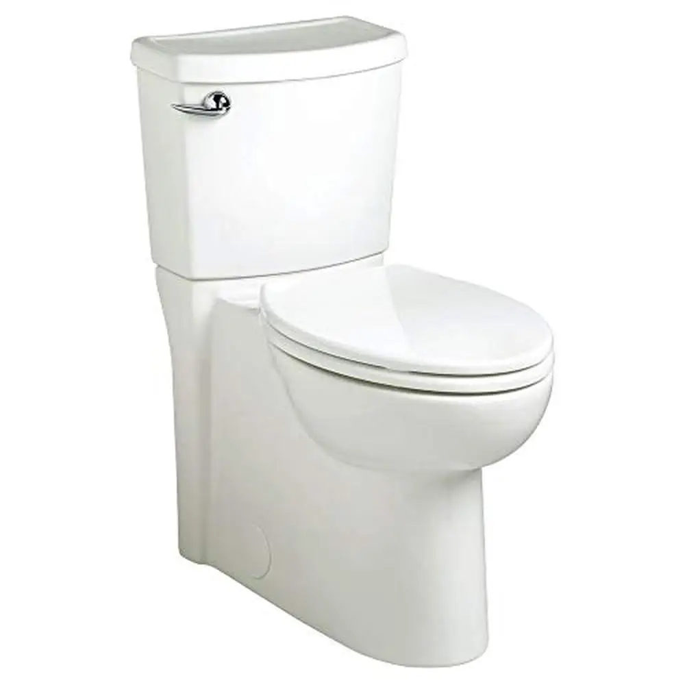 Elongated Two-Piece Toilet Chair Height White Porcelain Material