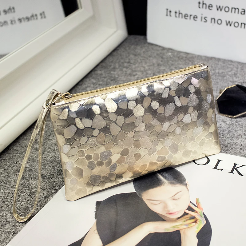 Shiny Stone Pattern Coin Purse Women Wallet Ladies Cosmetic Bag Fashion Travel Toiletry Storage Bag Makeup Bags Party Clutch Bag