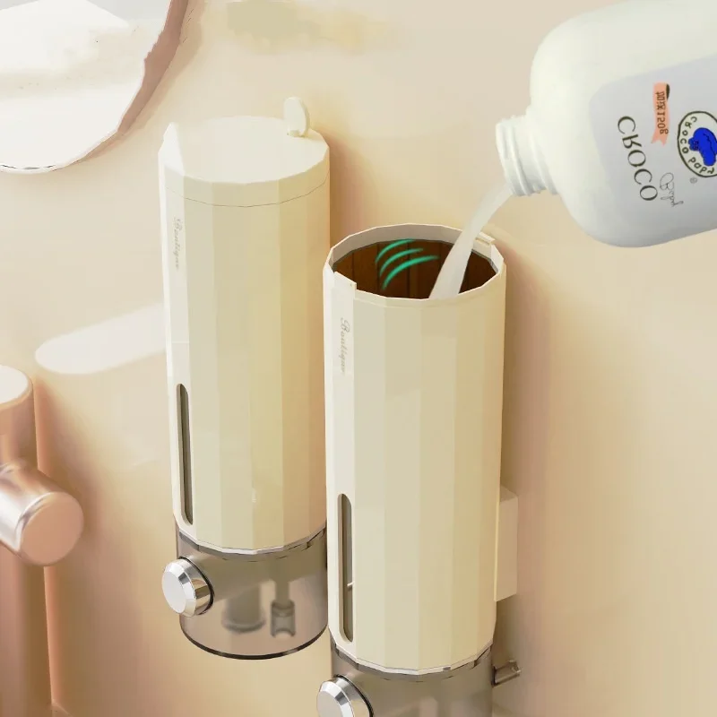 450ml Manual Wall Mounted Soap Dispenser for Liquid Foam Hand Wash Bathroom Kitchen Sink Gel Pump Container Organizer Storage