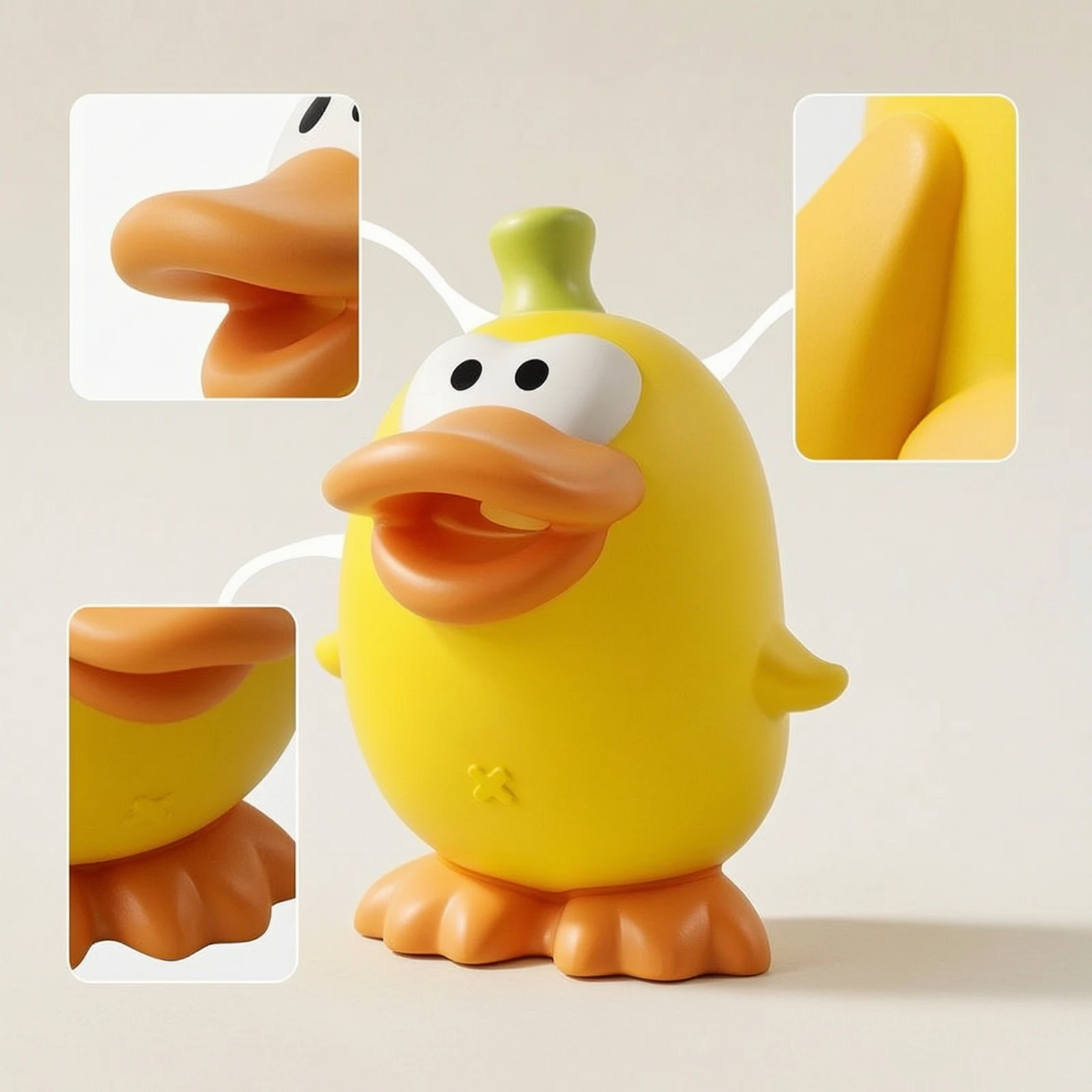 Duck Press Toy Yellow Duck Squishy Toy Soft Cartoon for Adults, Desk, Office