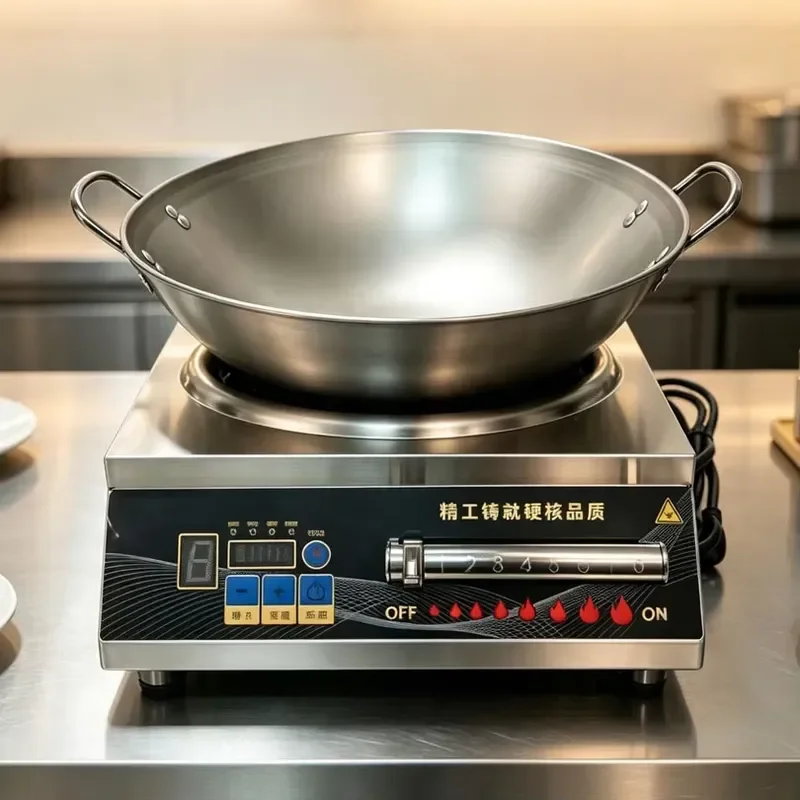 5000W High Power Induction Cooker Stainless Steel Body Waterproof Electric Stove for Home Kitchen Cooking Appliance