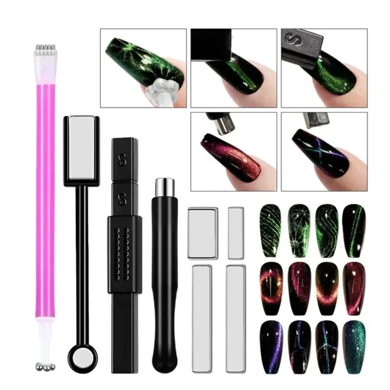 

8pcs/16pcs Magnet Stick Wand Set For 3D Magnetic Cat Eye Gel Magic Nail Art Tool UV Gel Magnet Stick Manicure Nail Art Tools
