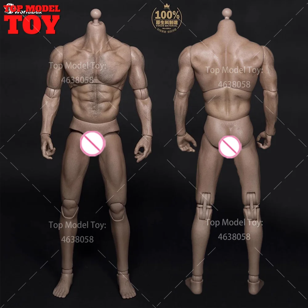 

Worldbox AT012 1/6 Scale Asian Male Flexible Joint Body 31cm Wide Shoulder Thick Chest Soldier Action Figure Body Dolls Toy