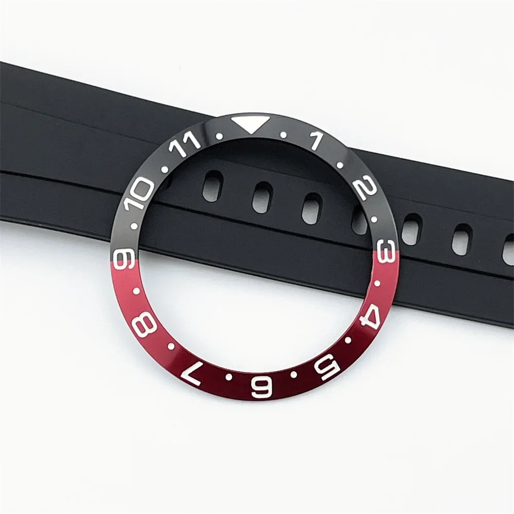 38mm Watch Bezel Dual Color Timing Ring Aluminum Ring Watch Accessories Replacement Parts OD 38mm ID 30.5mm for NH35 Movement