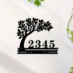 Custom Metal House Number Tree of Life Personalized Sign, Address Number Sign, Home Numbers Outdoor Decor, Weather Resistant