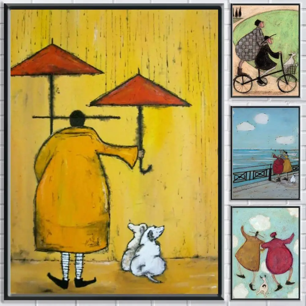 ملصق فني من Sam T-Toft عالي الدقة مقاوم للماء مثالي للمنزل والمكتب وغرفة النوم هدية رائعة