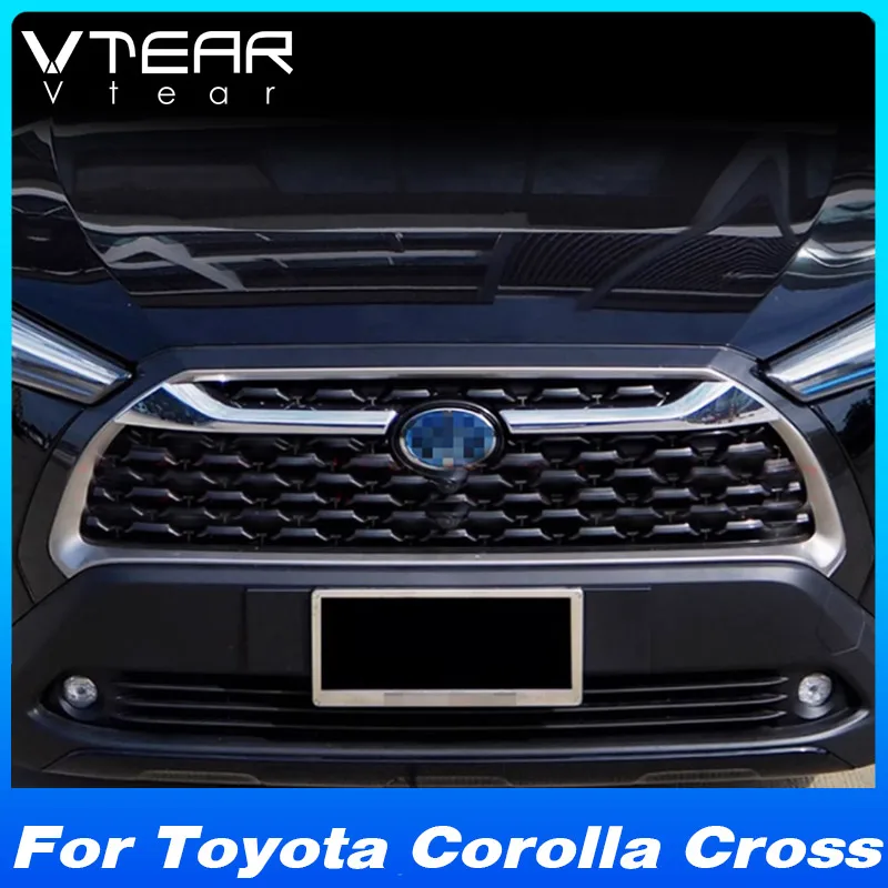 

For Toyota Corolla Cross 2022 2023 2024 Body Kit Front Grille Bumper Trim Strips Chrome Exterior Car Modification Accessories